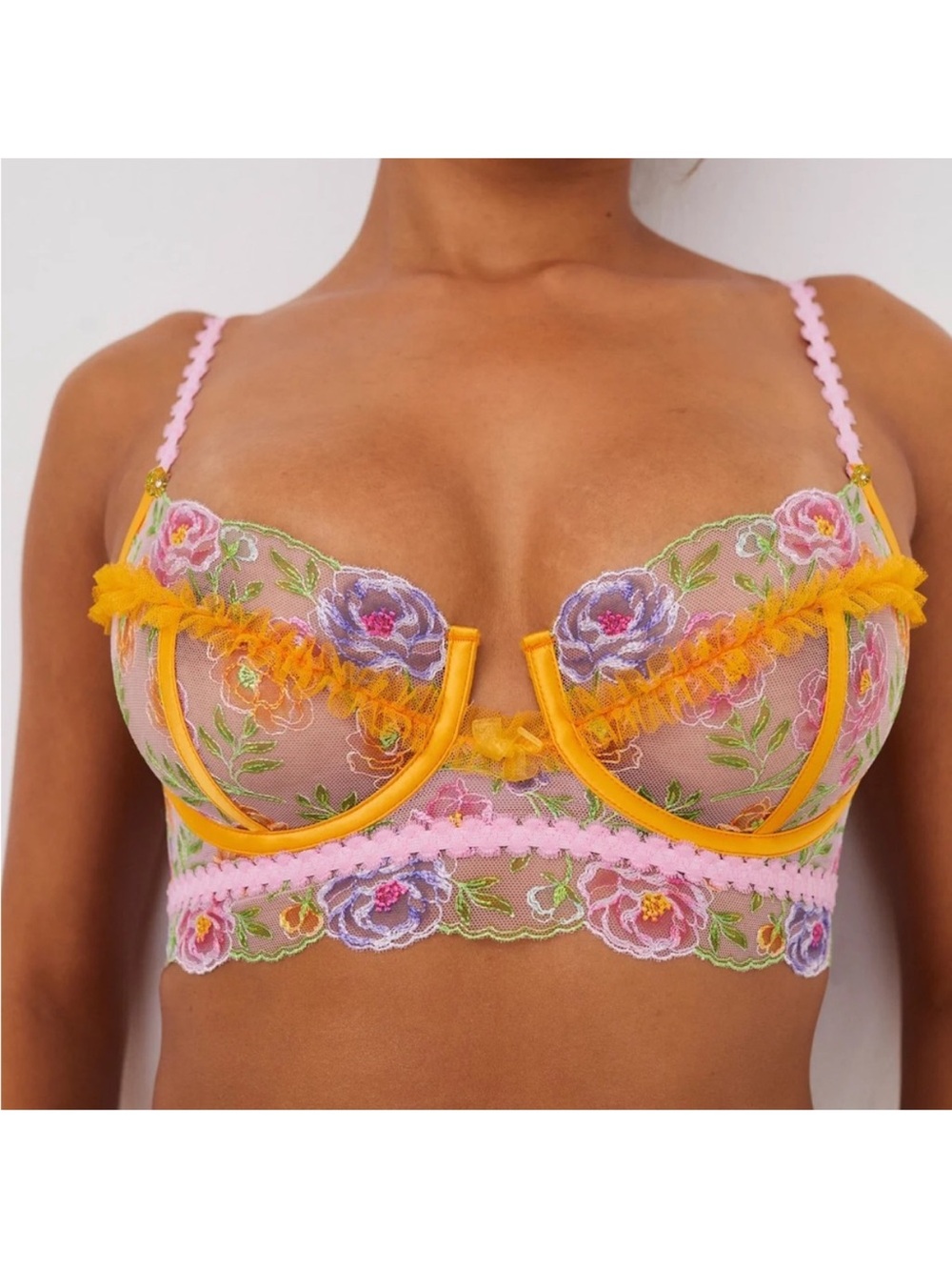 For Love & Lemons Sorbet Rose Underwire Bra
